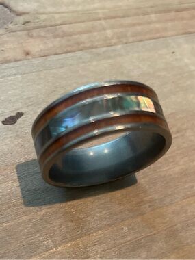 Manly Bands The Angler Men's Abalone/Tungsten